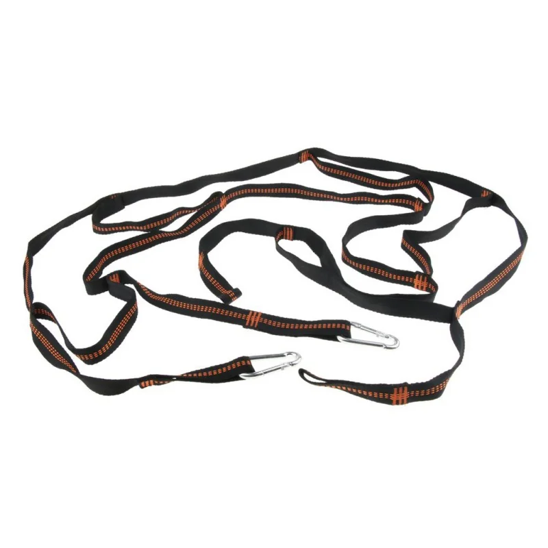 

Outdoor Soft Ladder Tree Tent Suspended Tent Rope Ladder Webbing Ribbon Climbing Ladder With Strong Carabiners