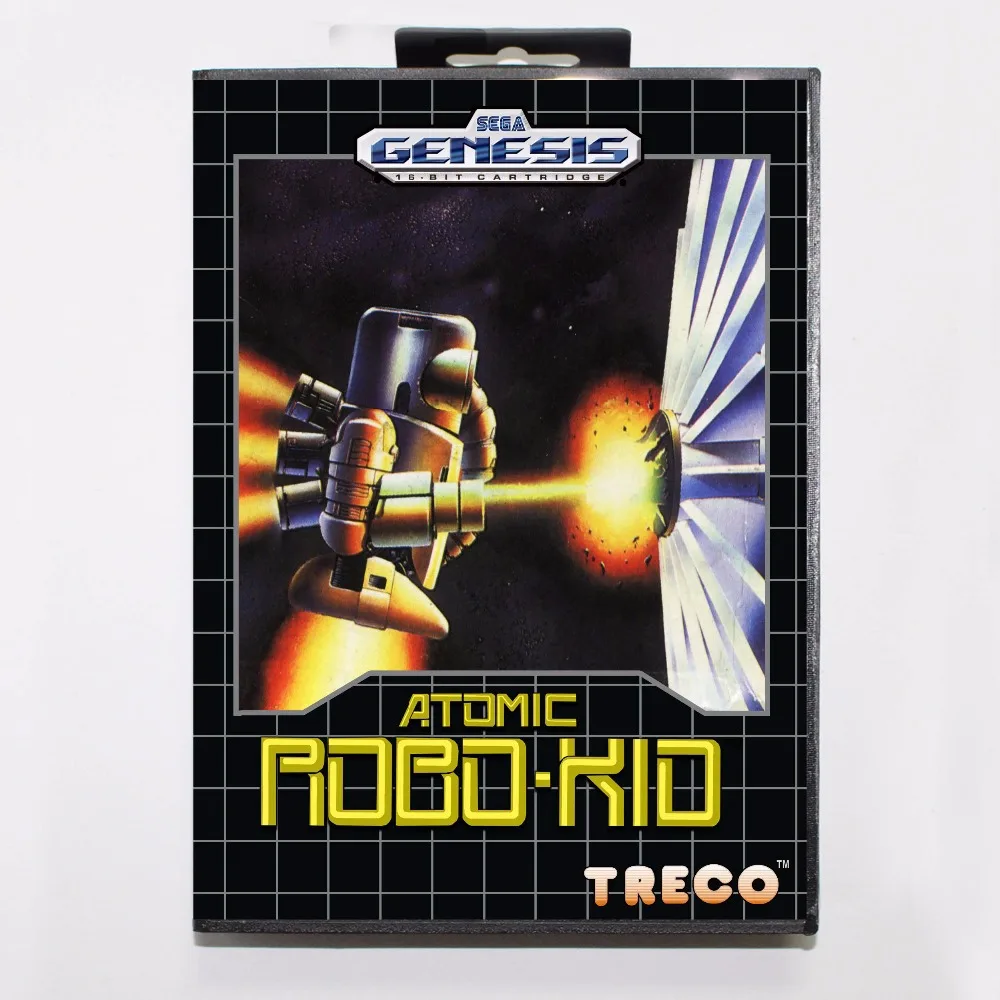 Новое поступление игровая карточка Atomic Robo Kid 16 bit MD в розничной коробке для Sega Mega