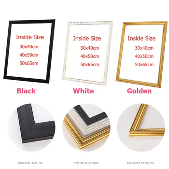 

Outter frame for diy canvas oil painting by numbers wood frame wall Diamond painting embroidery picture frame Photo frame
