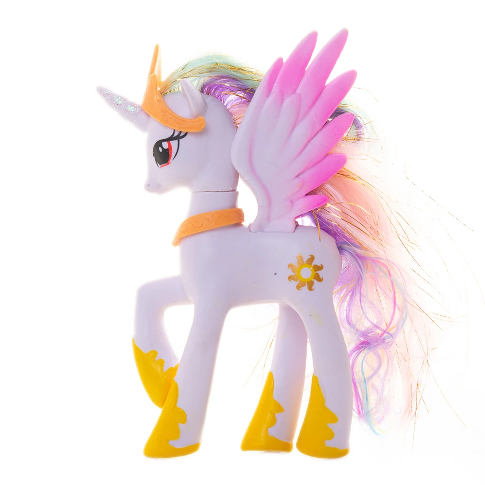 14 см My Little Pony мультяшный Радужный Единорог Пони Флаттершай Искра Rarit Аниме Фигурка модель детский день рождения Рождественский подарок