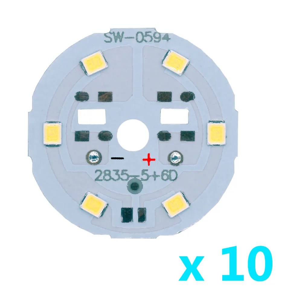 Светодиодный диодный светильник 2835smd 10 шт. круглый светодиодный 3 Вт 5 7 9 12 15 и 18