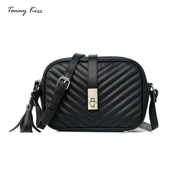 

Tonny Kizz tassel crossbody bags for women PU leather shoulder bags for girls high quality bolsa feminina black messenger bags