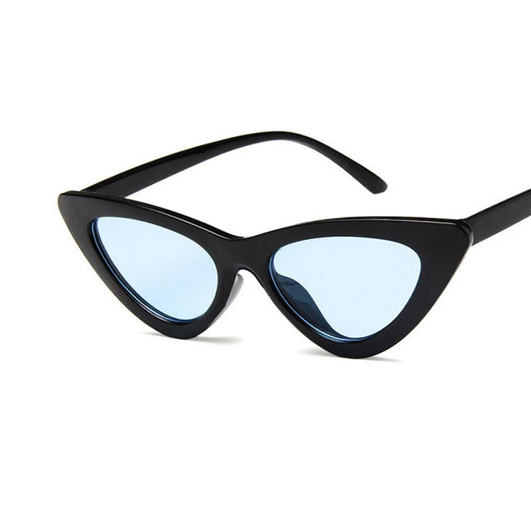 Ретро Солнцезащитные очки женские кошачий глаз треугольные солнечные очки милые женские сексуальные винтажные Ретро очки модные солнцезащитные очки Oculos UV400 Jenner - Цвет линз: C9Blue