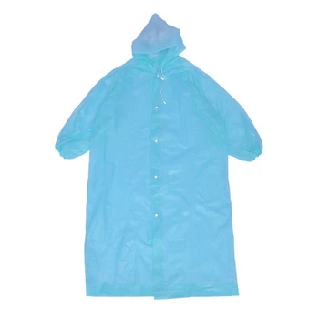 

3Pcs Blue Fashion Women Men PEVA Transparent Raincoat NOT Disposable Impermeable Raincoat Adult Waterproof Gear