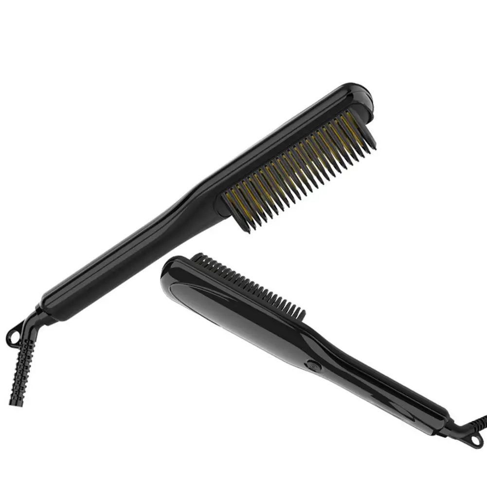 Electric Men Quick Beard Comb LED Display Portable Women Hair Straightening Brush Wet And Dry Hair Tools