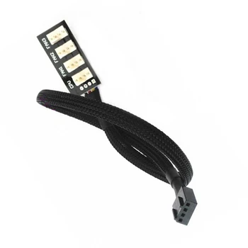 

Easy Install Multi Splitter Braided Universal 4 Pin External Socket Support PWM Self Adhesive PC CPU Power Cable Cooling Fan Hub