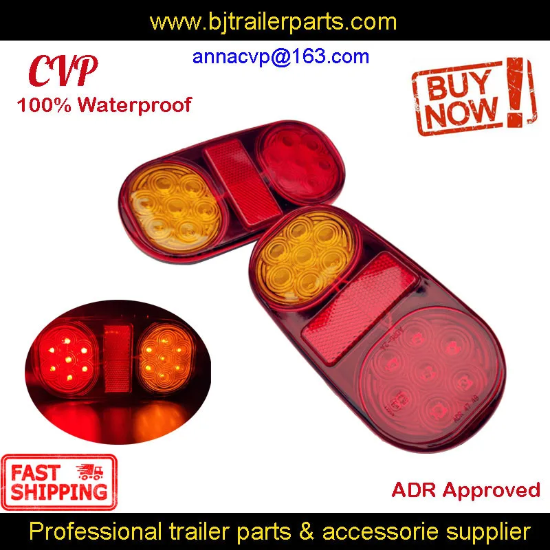 Tail LED Lights Lamp Pair Boat Trailer Waterproof Submersible 12V RV Parts Camper Caravan Accessories