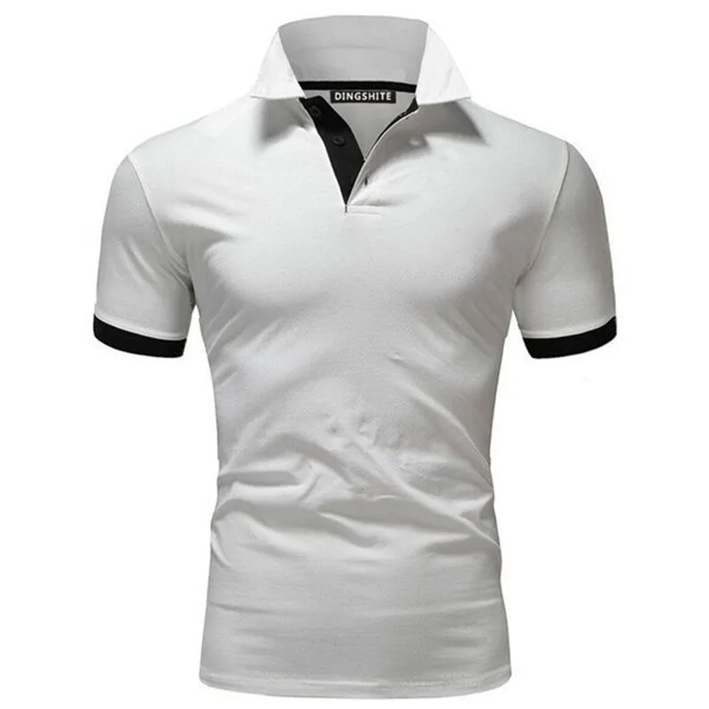 Polo uomo Casual cotone tinta unita Polo t-Shirt traspirante da uomo Golf Tennis abbigliamento di marca Plus po lo