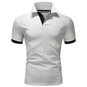 Polo uomo Casual cotone tinta unita Polo t-Shirt traspirante da uomo Golf Tennis abbigliamento di marca Plus po lo