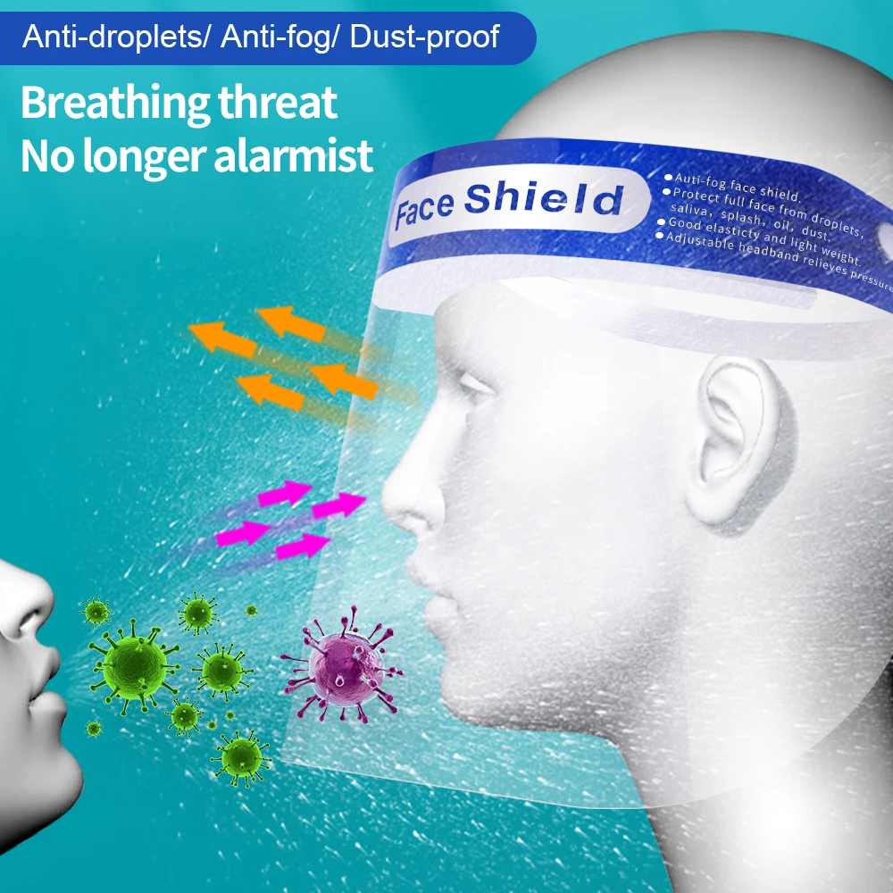 

5PCS Protective Mask Dustproof Virus Anti-Fog Oil-Splash Proof Anti-UV Masks Safety Face Eyes Protector Face Shield Safety Mask