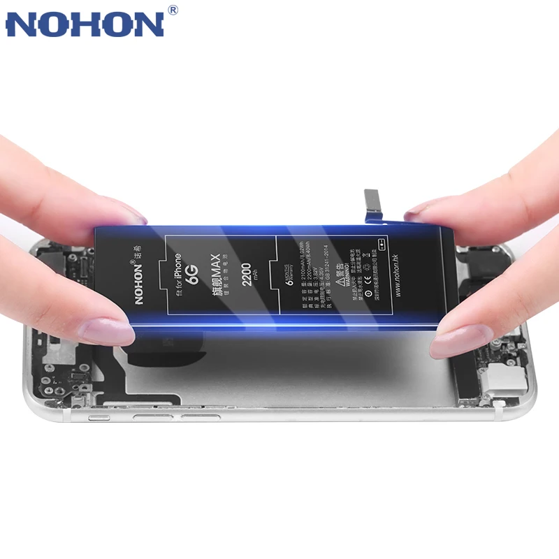 NOHON телефон батарея для iPhone 6 6 S 7 5 5S 5C iPhone6 iPhone7 iPhone5 Высокая емкость литиевые батареи полимерный Bateria Бесплатные инструменты