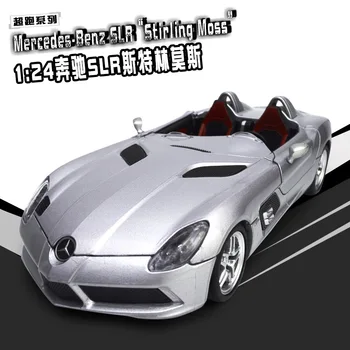 

1:24 High Simulation SLR Alloy Roadster Racing Sound And Light Toy Car Model For Children Gifts