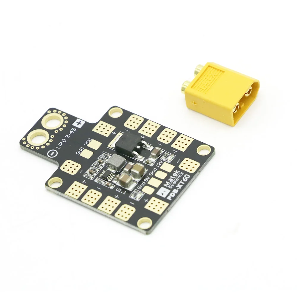 Matek системы PDB XT60 W/ BEC 5V & 12V 2oz медь для радиоуправляемого вертолета FPV