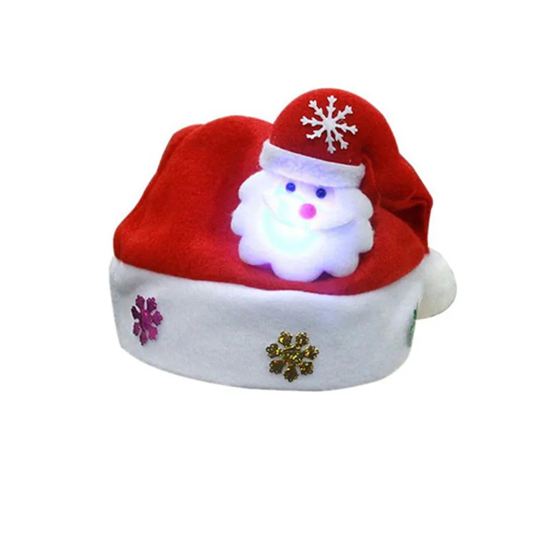 Рождественская шапка, детский светодиодный Рождественский головной убор, Санта-Клаус, олень снеговик, рождественские подарки, шапка, светящийся снеговик, олень, Санта-Клаус, L* 5