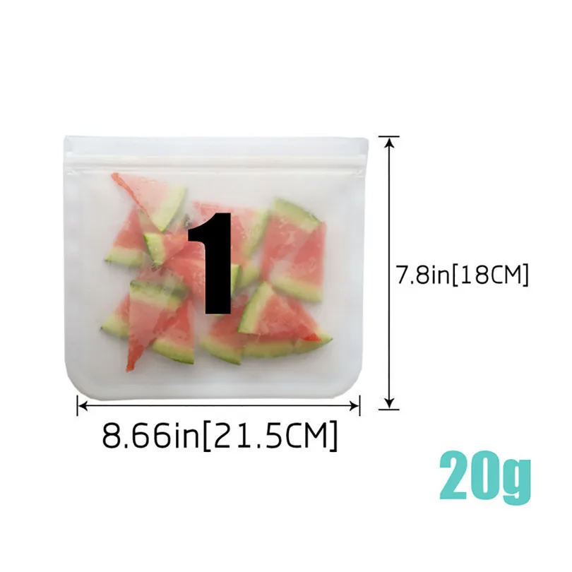 Ноль отходов Многоразового Использования Кухня полупрозрачный матовый PEVA Сумка для хранения продуктов saran обертывание самозапечатывающаяся сумка для еды на открытом воздухе#3O18