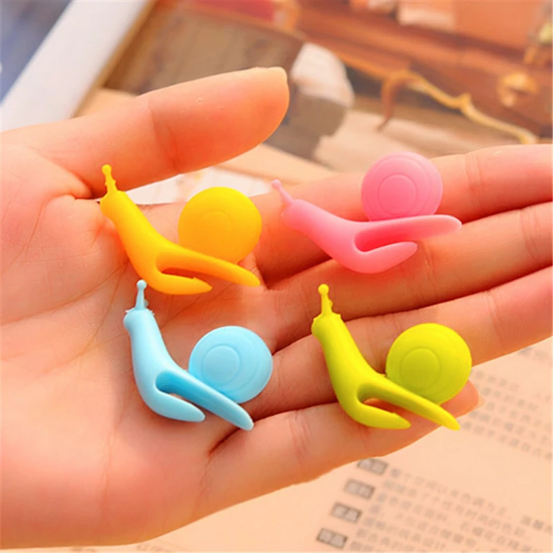 6pcs Colorful Silicone Small Snail Recognizer Device Tea Infuser Cup Tea Bag Hanging Clip Label Cooking Tools tea infuser food bag clips