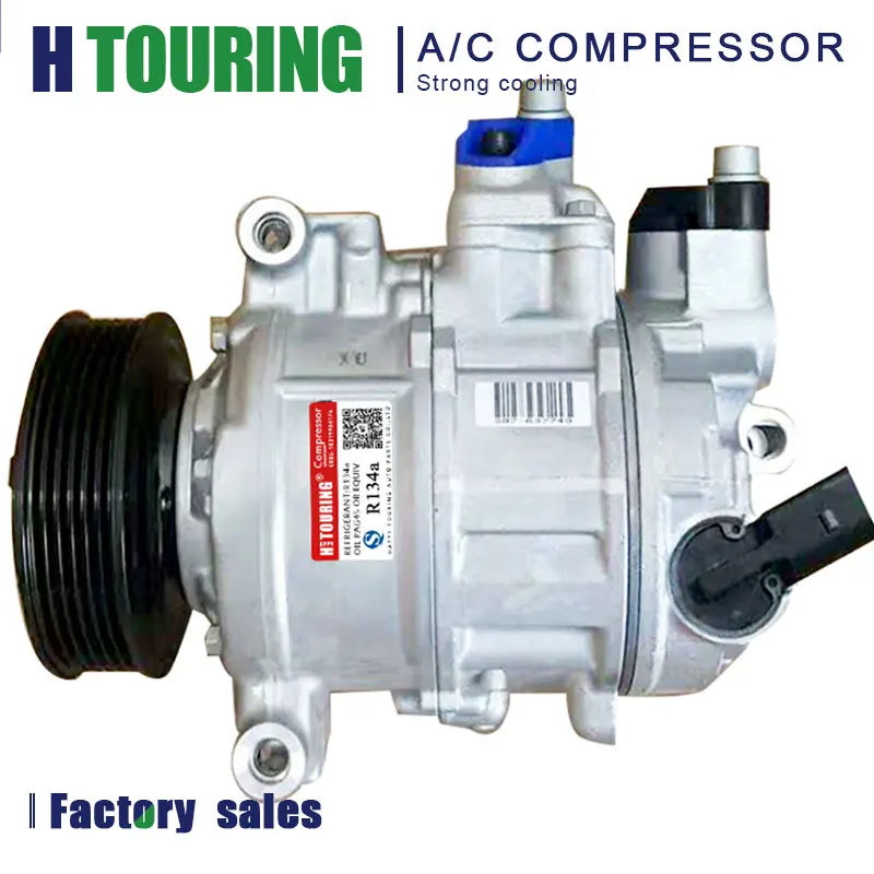 

6SEU14C compressor for Volkswagen AMAROK TRANSPORTER MULTIVAN 2.0 TDI 7E0820803J 7E0820803H JP6SEU14CND1 447150-2601 447150-2603
