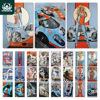 

Gulf Gasoline Vintage Tin Sign Plaque Matel Poster Wall Decor Garage Man Cave Pub Bar Gas Station