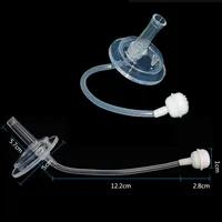 2Set Baby Bottle Straw Cup Straw Accessories Replacement Wide Mouth Caliber Silicone Feeding Accessories 2
