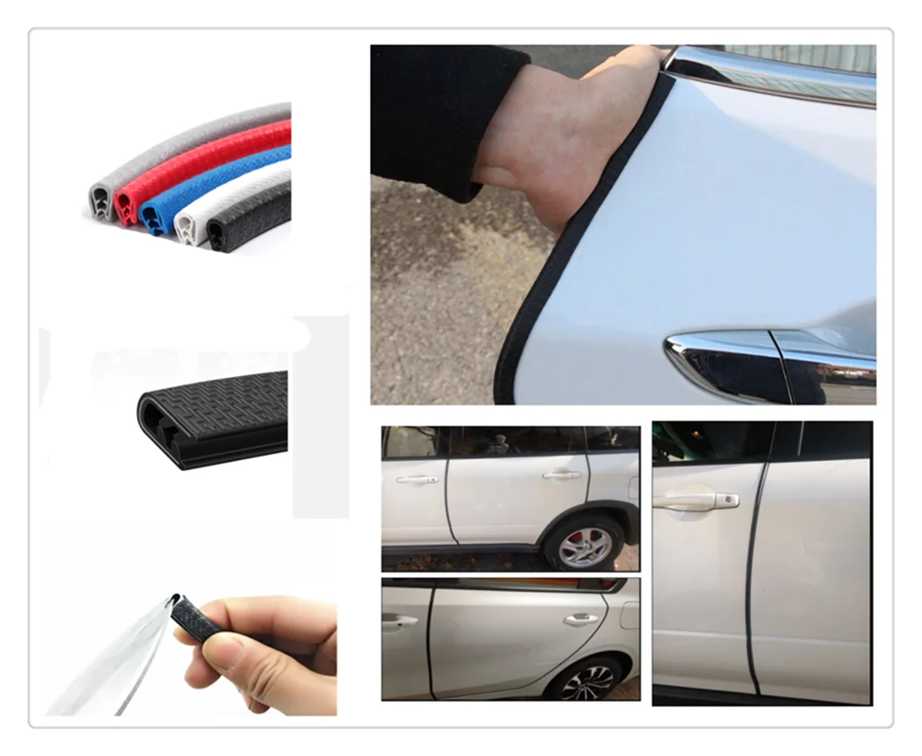 Car Styling Sticker Door Edge 5M Guard Plate Trim Strip Seal Retrofit Per Volkswagen Vw 07 Eos 2.0 Tf Phaeton 6.0 Eos 2.0 Fs
