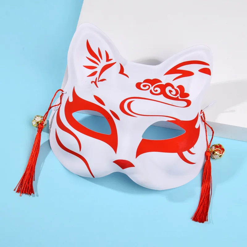 Cosplay Fox Mask Cat Japanese mask painted cat Natsume's Book of Friends fox half face mask cosplay Halloween Mask Cos Costumes halloween costumes for adults