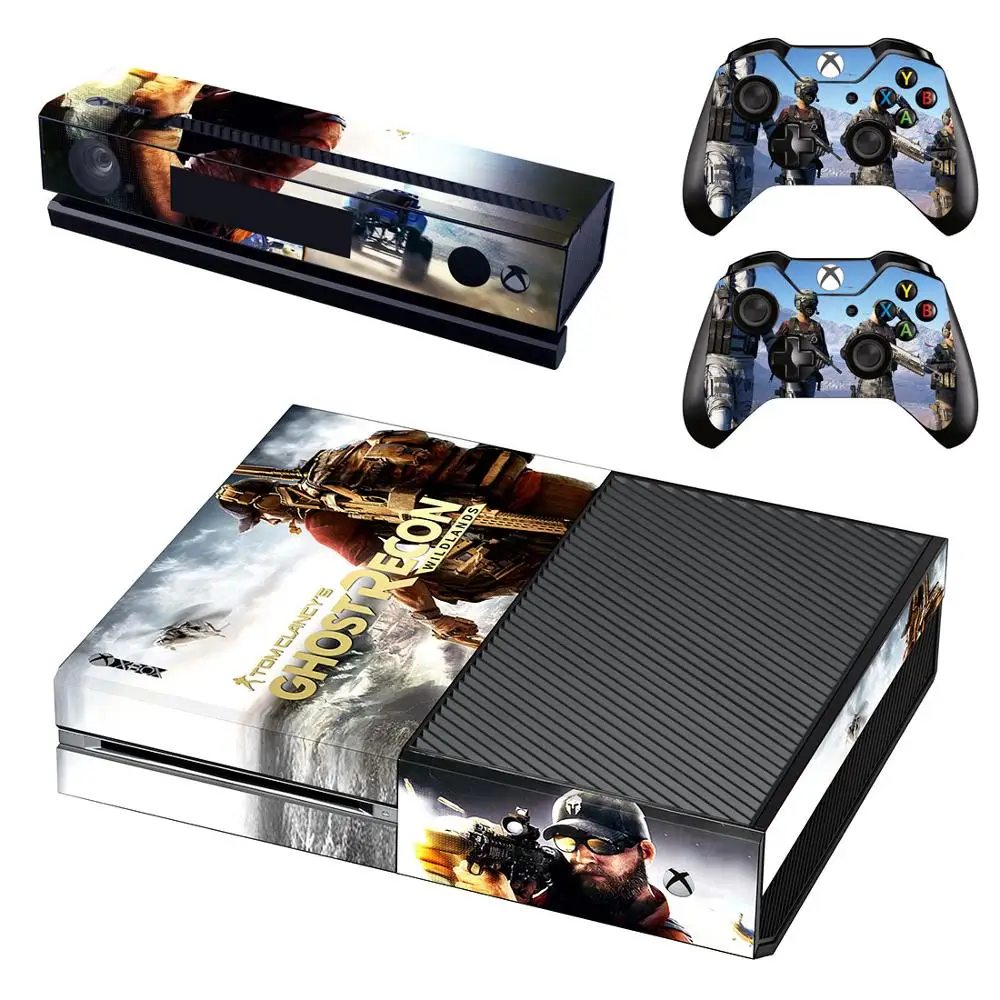 GSTM2853 Наклейка Ghost Recon wildland для Xbox One консоли и Kinect и 2 контроллеров для Xbox One - Цвет: GSTM2853