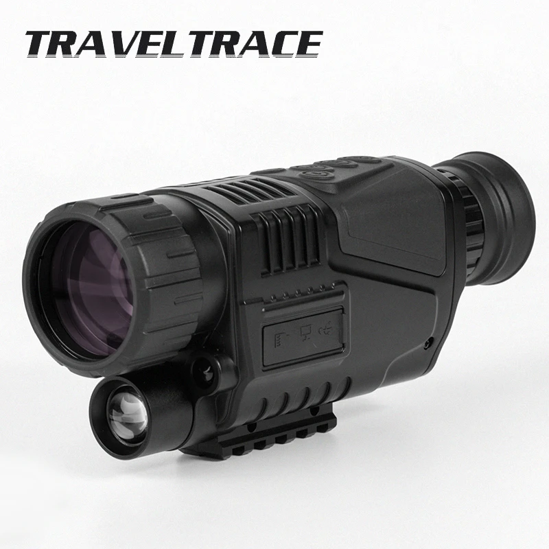 US $105.90 Powerful Infrared Night Vision Monocular Telescope Military Hunting Hd Scope Digital Zoom Camera Device Goggles Black Portable