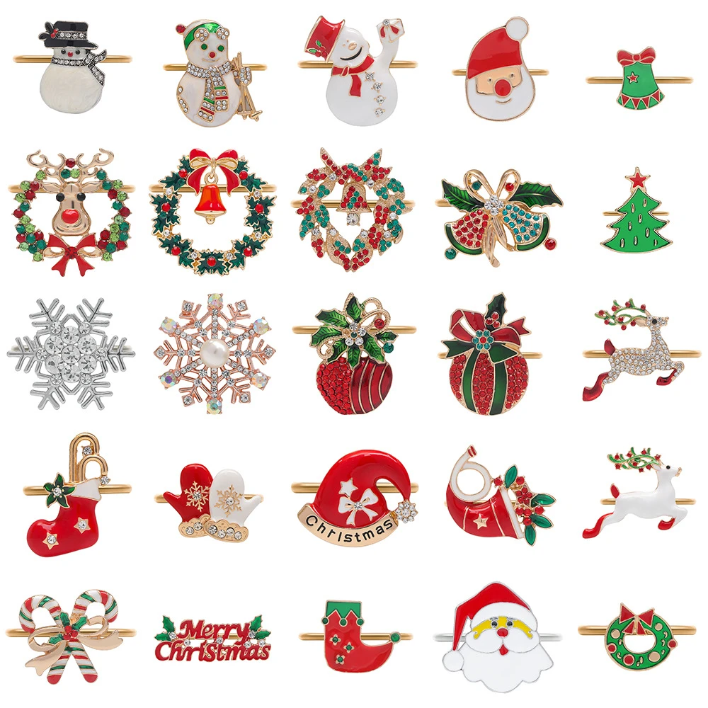 Bell Buckle Christmas 2022 Christmas Napkin Ring Holders Xmas Table Decorations Metal Napkin Buckle  Tissue Ring For Home New Year 2022 Navidad Noel Decor|Napkin Rings| -  Aliexpress