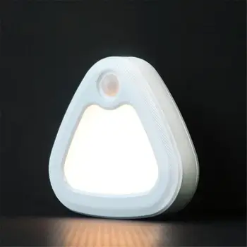 

LED Human Body Induction Night Light Smart Triangle Rise Night Bedroom Wardrobe Cabinet Light