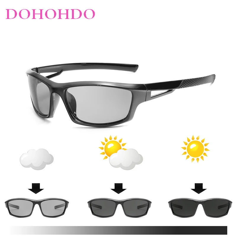 

DOHOHDO New Men Polarized Photochromic Sunglasses Women Outdoor Sports Fishing Sunglasses Transition Driving Sunglasses Shades