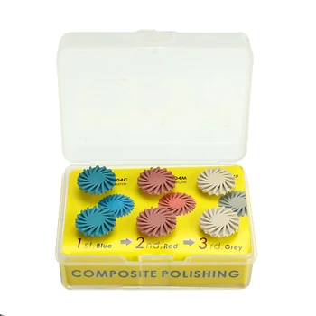 

6pcs/set Dental Polishing Discs Dental Composite Resin Kit Spiral Flex Brush Burs Teeth Whitening Abrasive Kit Tool