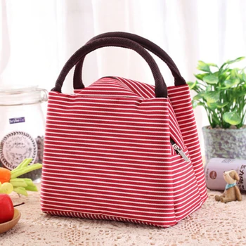 

Lunch Bag Cold Storage Bags Thick Lunch Bag Keep Warm Lunch Bags Ladies Handbags Bolsos Food Pouch for Women Kids Men Striped