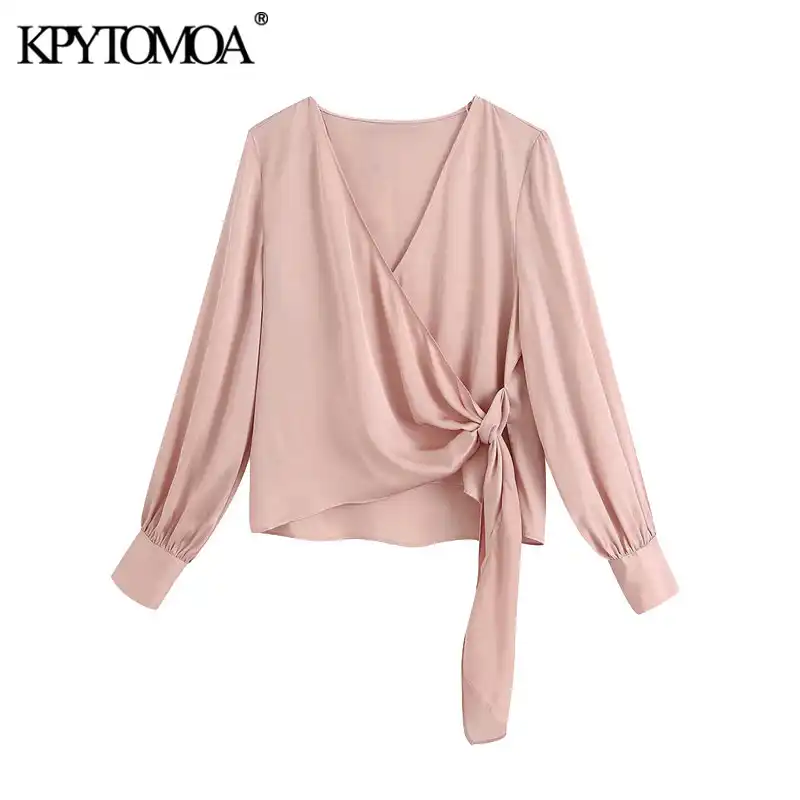 blusas cruzadas al frente