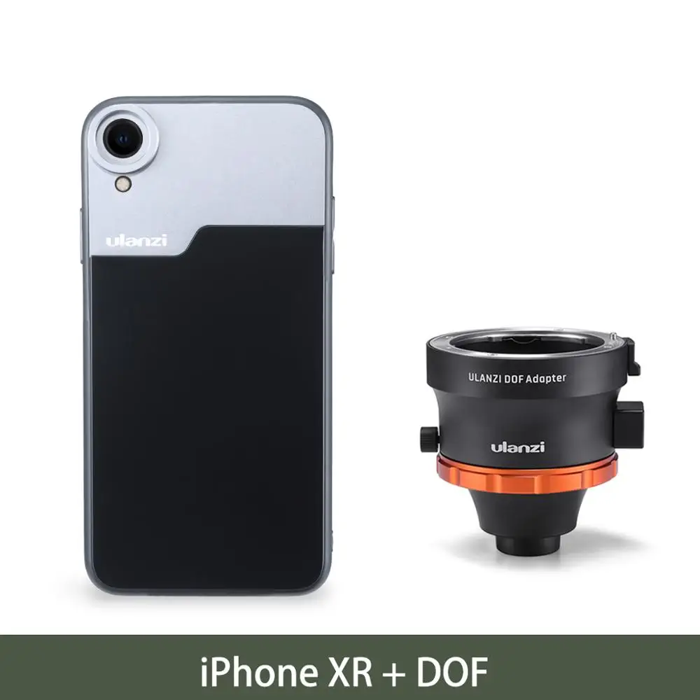 with iPhone XR case Адаптер Ulanzi DOF E Mount Full Frame camera Lens Adapter адаптер для смартфонов SLR/DSLR& cinema Lens Adapter для телефонов iPhone Andriod - Цвет: with iPhone XR case