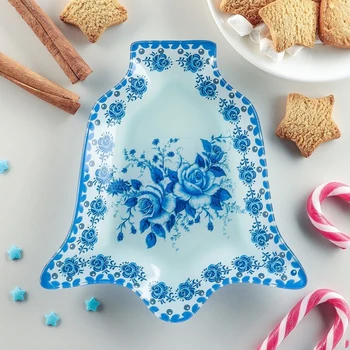 

Serving dish "Bell. Blue roses ", 18 × 17 × 1.5 cm