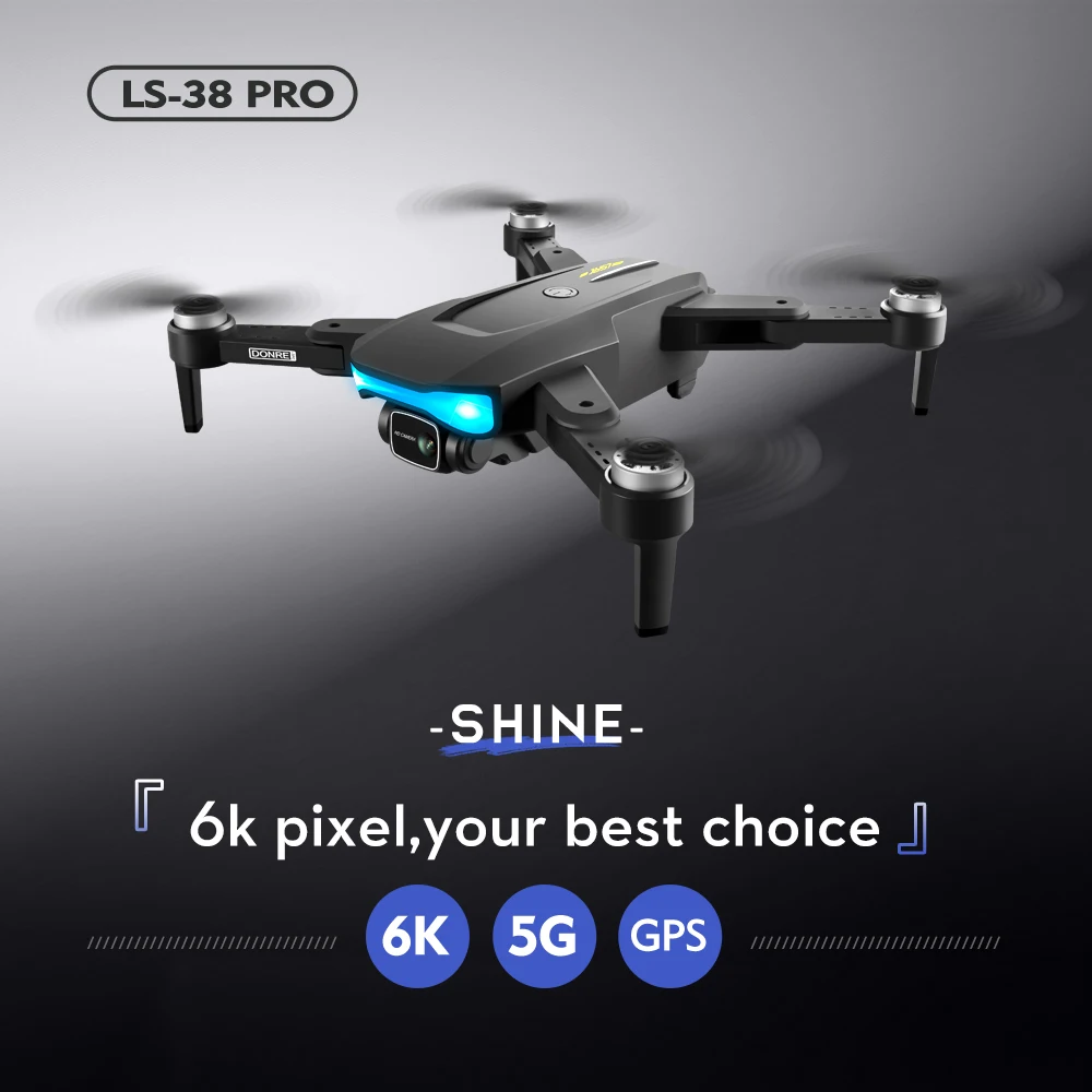 US $100.99 Eachine LSRC LS38 Drone Profesional HD 6K Mini Camera RC Quadcopter With 5G WIFI GPS Brushless Motor 4CH Helicopter Dron