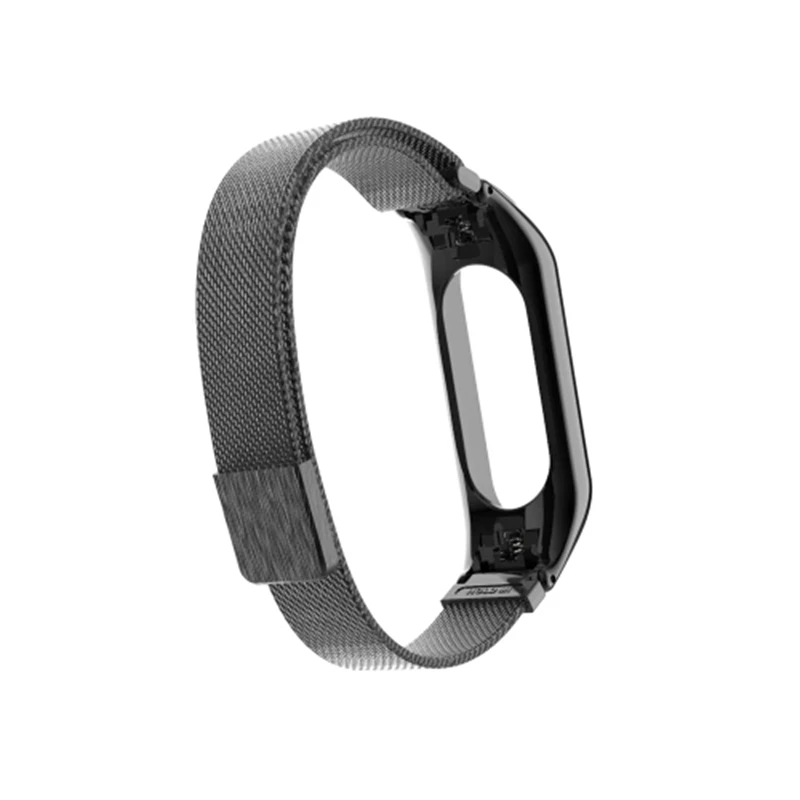 Сменный ремешок на запястье для Xiaomi Band 3 Магнитная поглощающая сталь с двойной крышкой с пряжкой