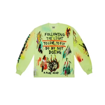 

Kanye West Kids See Ghosts T Shirts Streetwear Shantou Skull Graffiti Kanye West KIDS SEE GHOSTS Long sleeve T-shirt