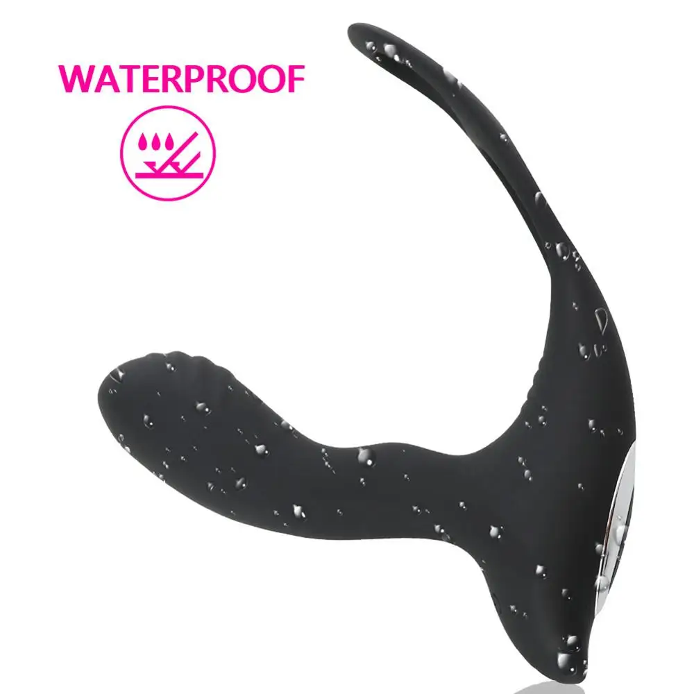 Male Prostate Massage Vibrator Anal Plug Silicone Waterproof Prostate Stimulator Butt Plug Delay Ejaculation Ring Toy For Men