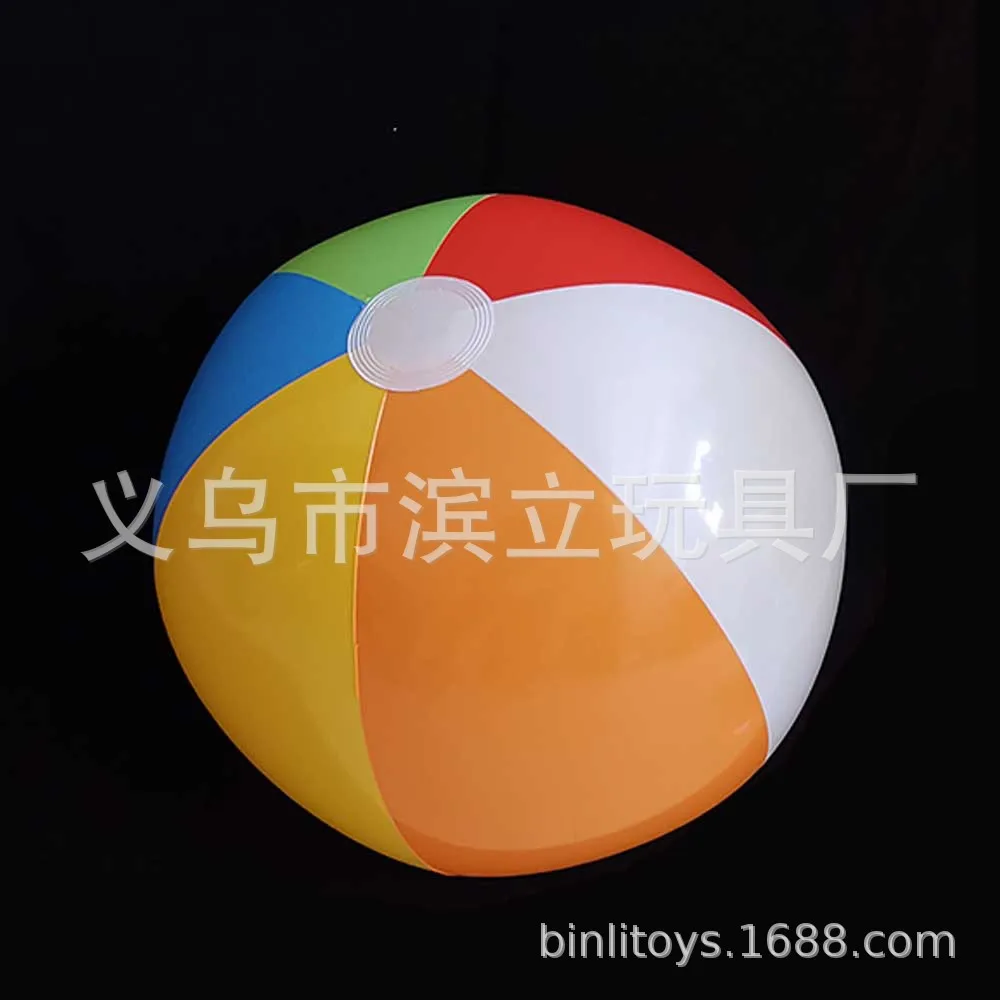 EBay Hot Sales Color Beach Ball Rainbow-colored Inflatable Ball 16 Inches Environmentally Friendly Material