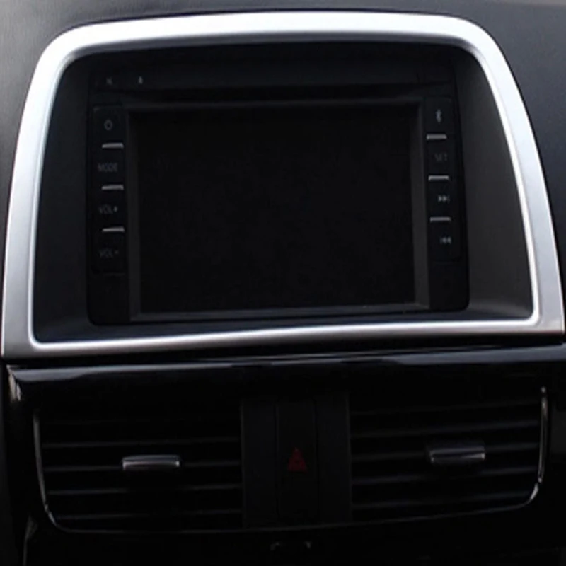 Для Mazda Cx-5 Cx5 Ke 2012 2013 Хром Интерьер приборной панели центр управления Navi крышка экрана отделка рамка украшения