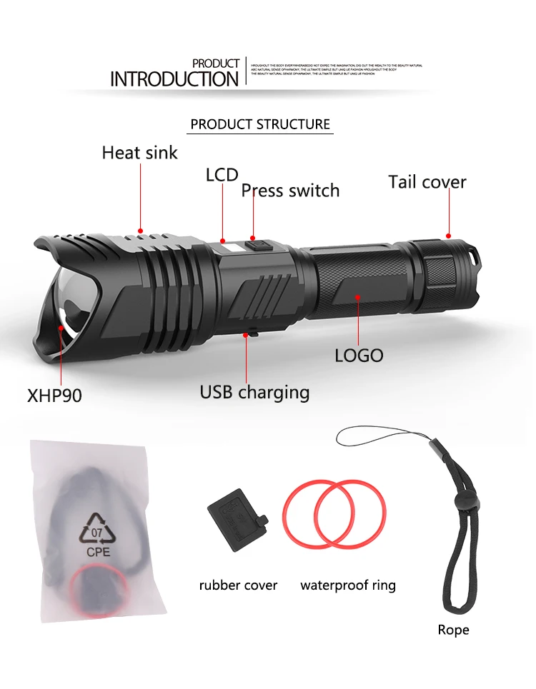 XHP90 светодиодный светильник-вспышка мощный xhp70.2 САМЫЙ МОЩНЫЙ СВЕТИЛЬНИК-вспышка 26650 usb фонарь xhp70 xhp50 фонарь 18650 охотничий Фонарь ручной светильник
