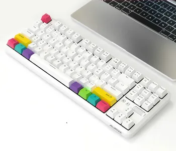 

Ajazz K870T Gaming Mechanical Keyboard Blue Brown Black Red RGB Switches 87 Keys Bluetooth Wireless & Type C for Gamer PC Laptop