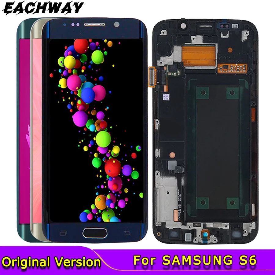 Для Samsung Galaxy S6 Edge G925 G925F SM ЖК дисплей сенсорный экран дигитайзер сборка Замена для