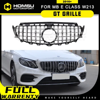 

For W213 GT Grille E43 E450 Front Grill for Mercedes Benz E Class E200 E300 E250 E320 E350 E400 grille front bumper without sign