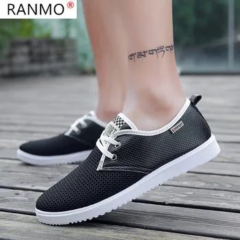

RANMO 2020 Genuine Leather Casual Shoes Men Comfortable Mens Loafers Luxury Flats Sneakers Men Slip on Lazy Driving Men Shoes