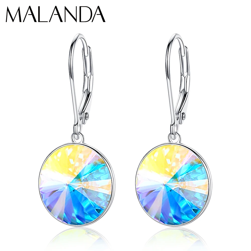 Crystal Drop Earrings Women 925 Malanda Earrings Malanda Jewelry