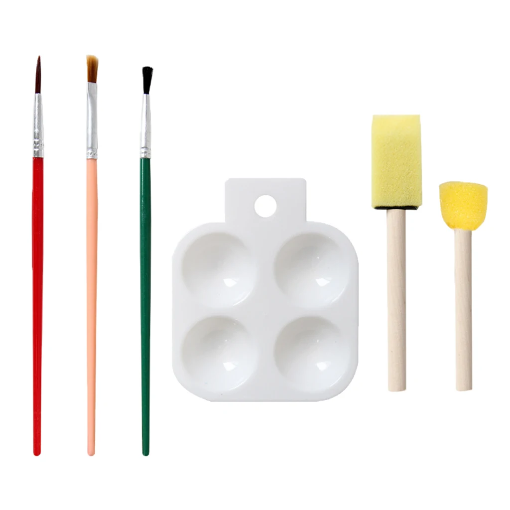 6Pcs/set Kids Paint Brushes Sponge Stamp Graffiti Acrylic Drawing Tools Set