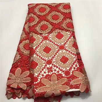 

African Swiss Voile Lace Fabric High Quality French Tulle Lace Fabric Nigerian Lace Guipure Embroidery Fabric 5 Yards