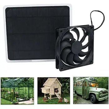 

Mini Universial Solar Powered Fan Ventilator For Dog Greenhouse Chicken House Energy-saving Cooling